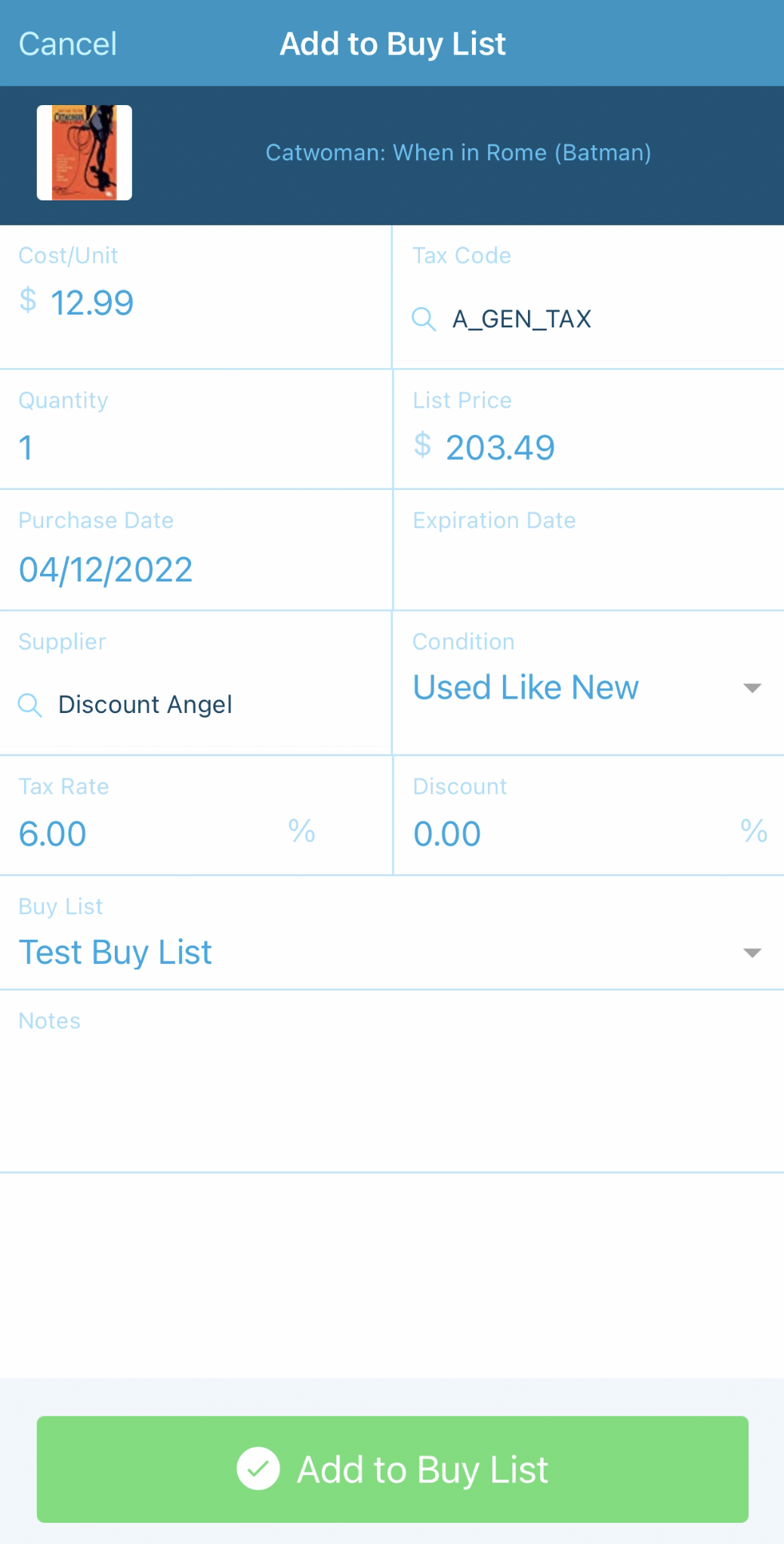 Buylist